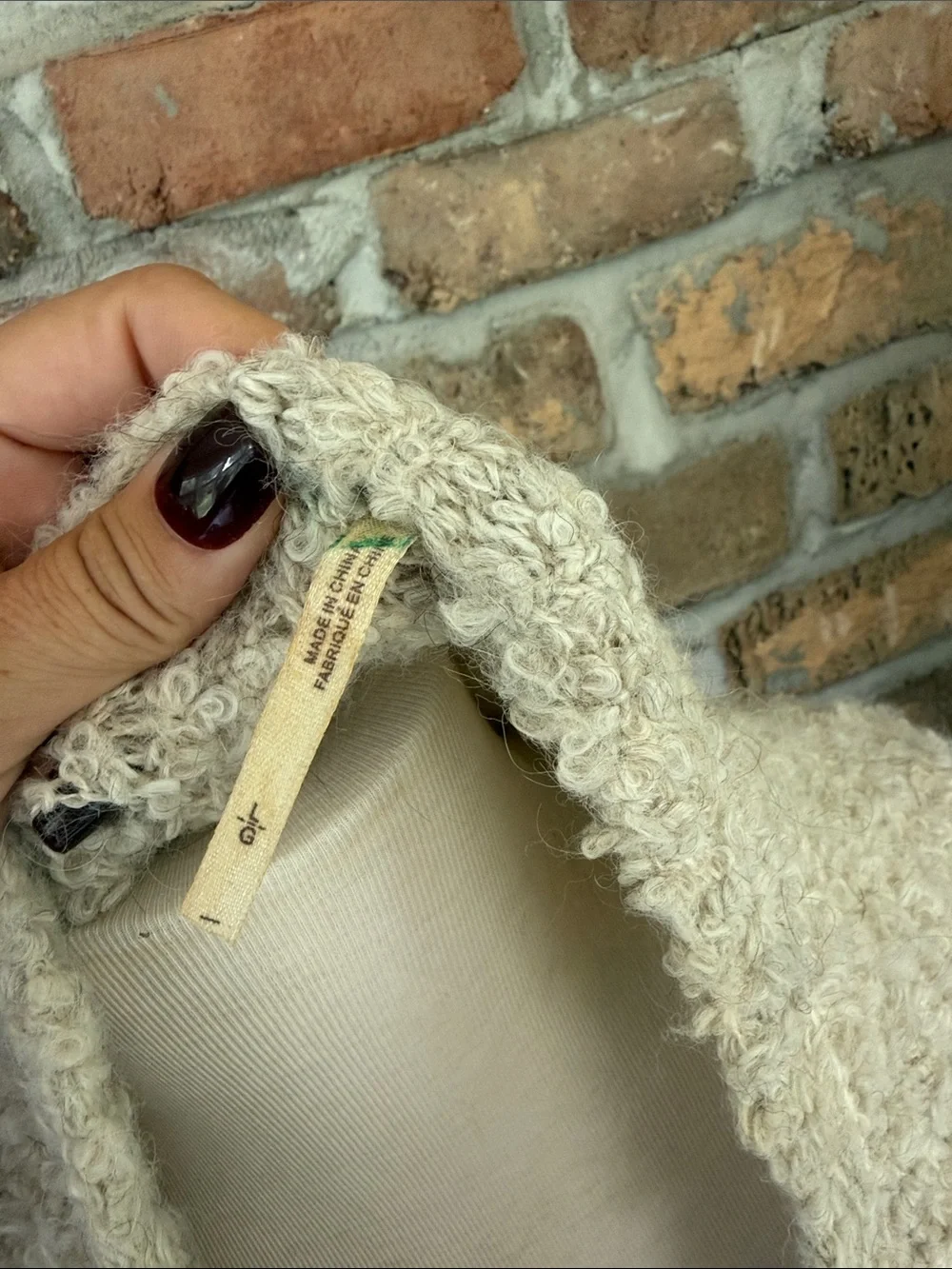 Free People Cream Bouclé Open-Front Shacket